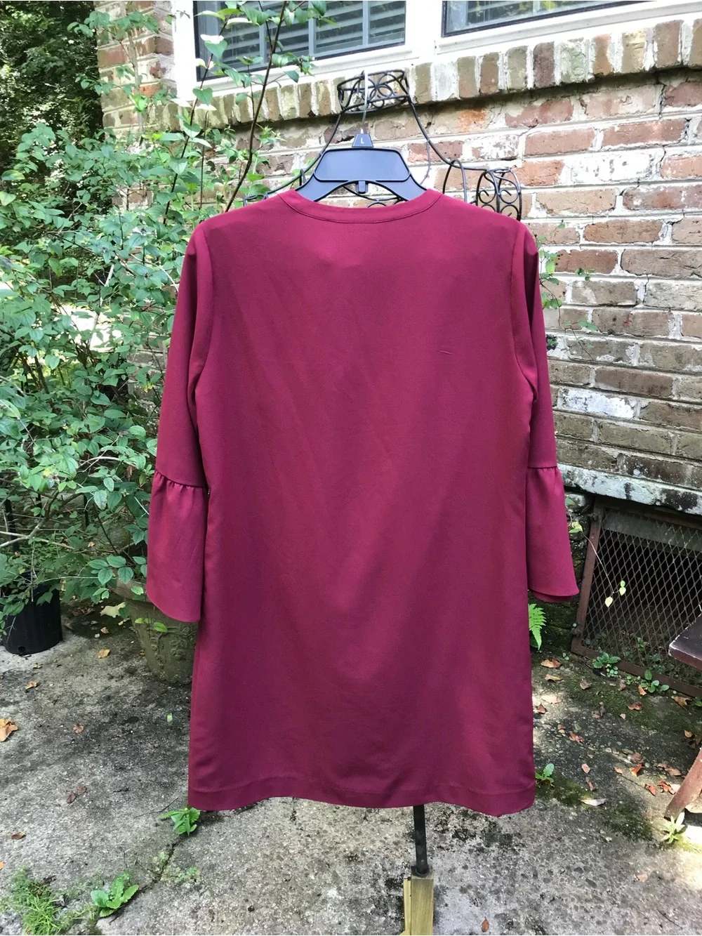 J Crew- CRIMSON GAUZY SHIFT DRESS- Size 4- EUC